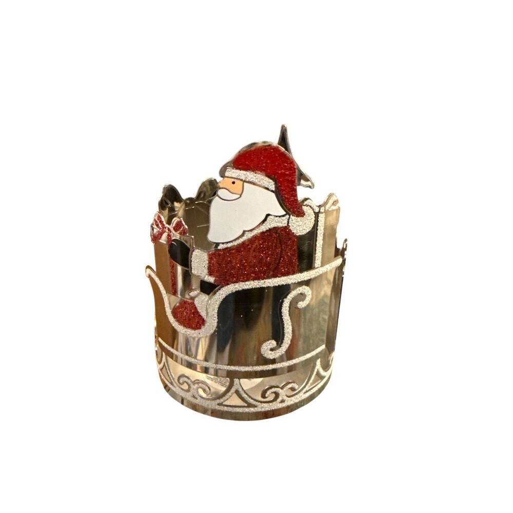Bath & Body Works Santa Sleigh Christmas‎ Gifts 3-wick Candle Holder Sleeve